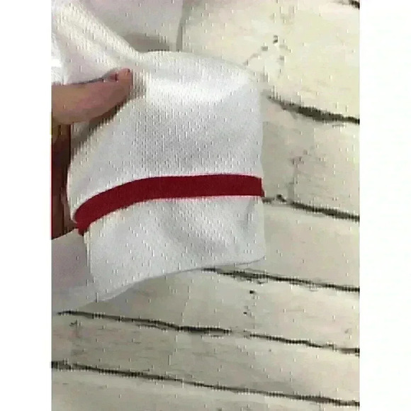 Adidas Mens Size 2XL Red/White Zip Up Jacket Hidden Inside Pockets - Picture 5 of 6